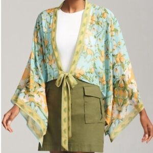 Anthropologie short kimono sheer top